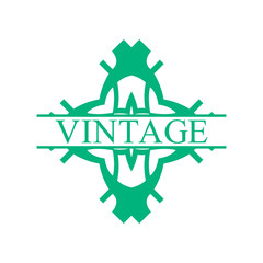 Vintage Ornamental label