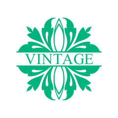 Vintage Ornamental label