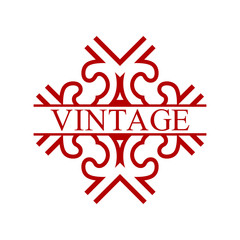 Vintage Ornamental label