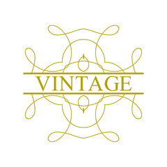 Vintage Ornamental label