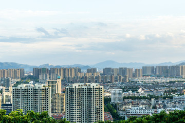 Fototapeta premium panoramic city skyline in hangzhou china