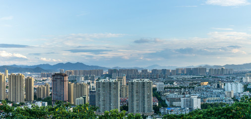 Fototapeta premium panoramic city skyline in hangzhou china