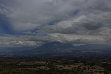Vulcano view close to otavalo, ecuador