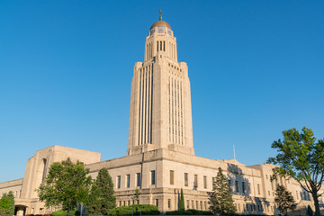 Fototapeta na wymiar Exterior of the Nebraska Capitol Building