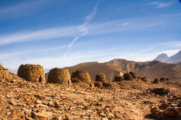 5000-year-old stone 'beehive' tombs at the UNESCO world heritage site of Bat in Oman