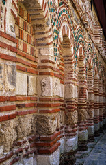 Detail of Curch in Nessebar, Black Sea coast, Bulgaria. 
Old church ruin of Christ Pantocrator in Nessebar(13th-14th century), UNESCO World Heritage Site