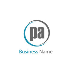 Initial Letter PA Logo Template Design