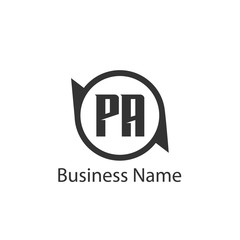 Initial Letter PA Logo Template Design