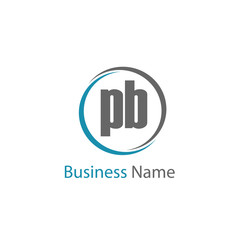 Initial Letter PB Logo Template Design