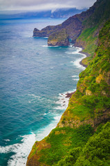Incredible view of the sea coast. Madeira. Portugal