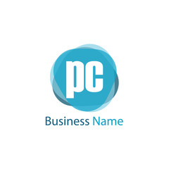 Initial Letter PC Logo Template Design