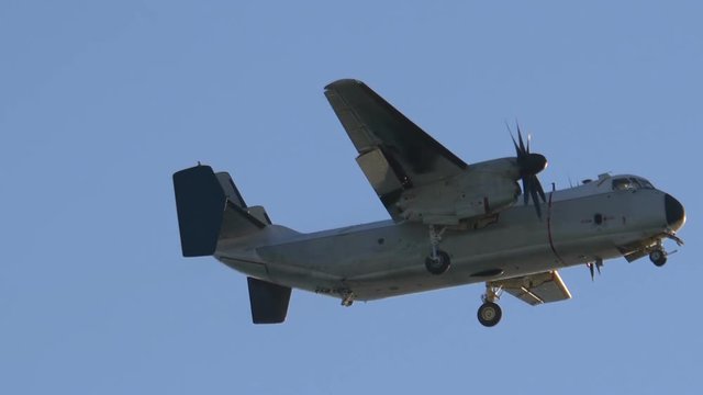 US Navy plane in slow motion 60fps