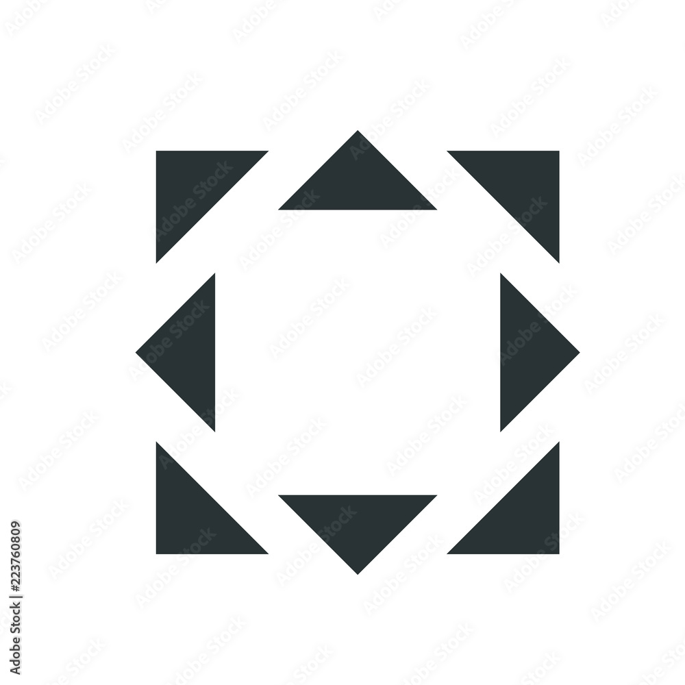 Poster simple arrow icon in eight directions for digital and print