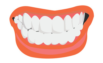 Beautiful smile with white teeth