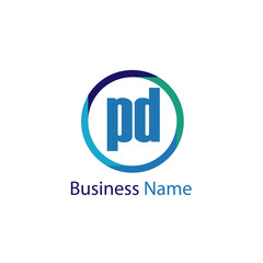 Initial Letter PD Logo Template Design