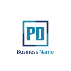 Initial Letter PD Logo Template Design