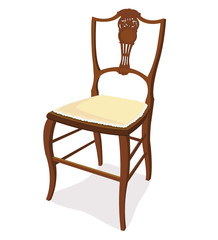 Vector chair on white background