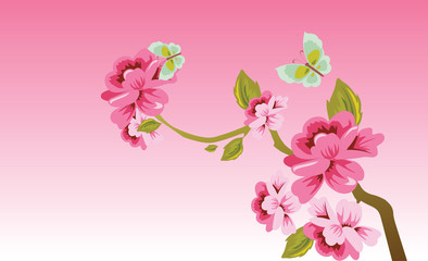 Floral background vector 