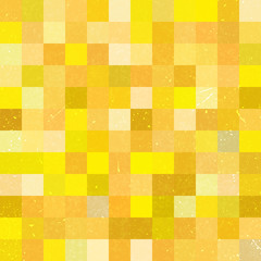 Vintage seamless abstract background with yellow quares, vector illustration