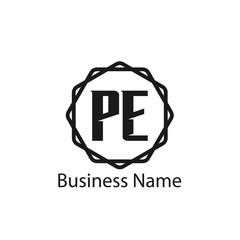 Initial Letter PE Logo Template Design