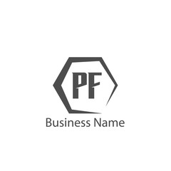 Obraz premium Initial Letter PF Logo Template Design