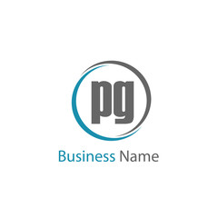 Initial Letter PG Logo Template Design