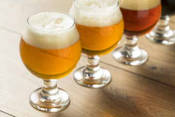 Refreshing Cold Beer Flight