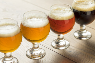Refreshing Cold Beer Flight