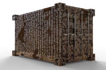 3d rendering of a shipping cargo container