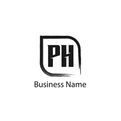 Initial Letter PH Logo Template Design
