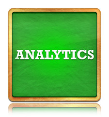 Obraz premium Analytics green chalkboard square button
