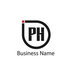 Initial Letter PH Logo Template Design