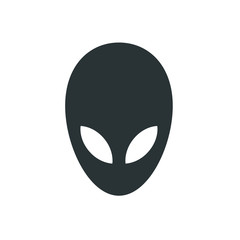 Simple alien head icon for digital and print