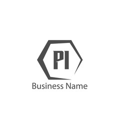 Initial Letter PI Logo Template Design