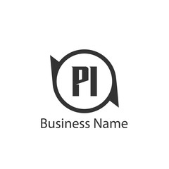 Initial Letter PI Logo Template Design