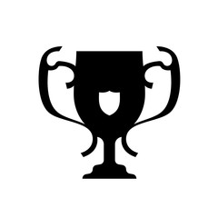 Simple black trophy icon for digital and print