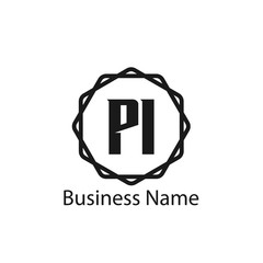Initial Letter PI Logo Template Design