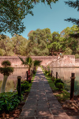 Path on top of a lake