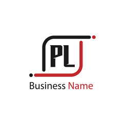 Initial Letter PL Logo Template Design