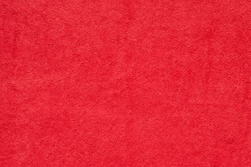 Texture red Terry cloth.