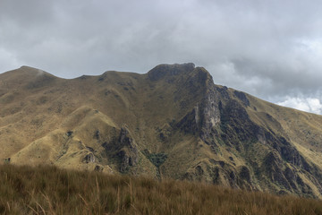 View from ruca pichincha over quito, ecuador