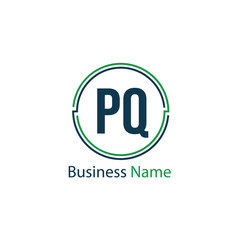 Initial Letter PQ Logo Template Design