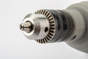 Closeup of electric screwdriver on white (clipping path)