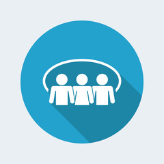 Vector illustration of social network concept single icon