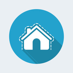 Vector illustration of house protection single isolated icon