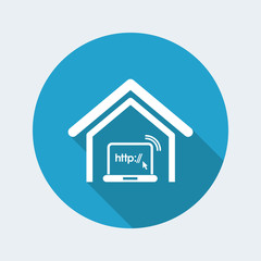 Vector illustration of single isolated connection web icon