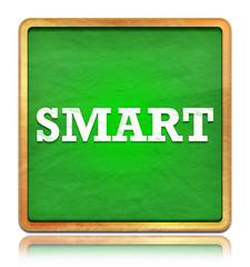 Fototapeta premium Smart green chalkboard square button