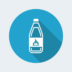 Vector illustration of single isolated dangerous bottle icon