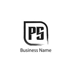 Initial Letter PS Logo Template Design