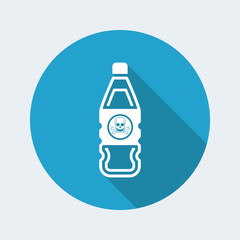Vector illustration of single isolated dangerous bottle icon